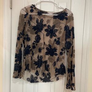 Sheer Floral Blouse